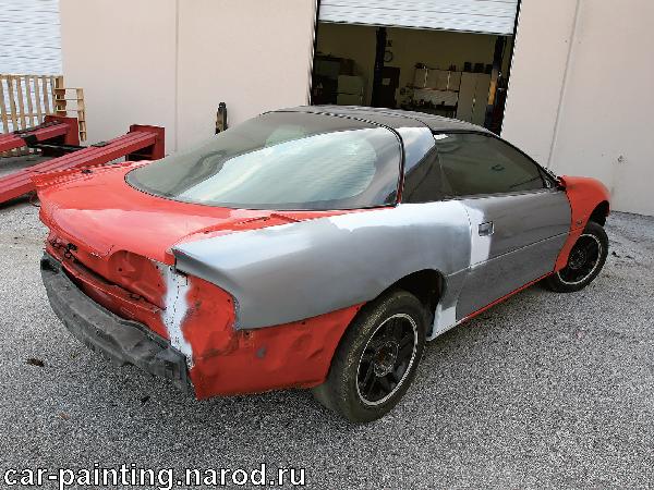 Spray paint a car